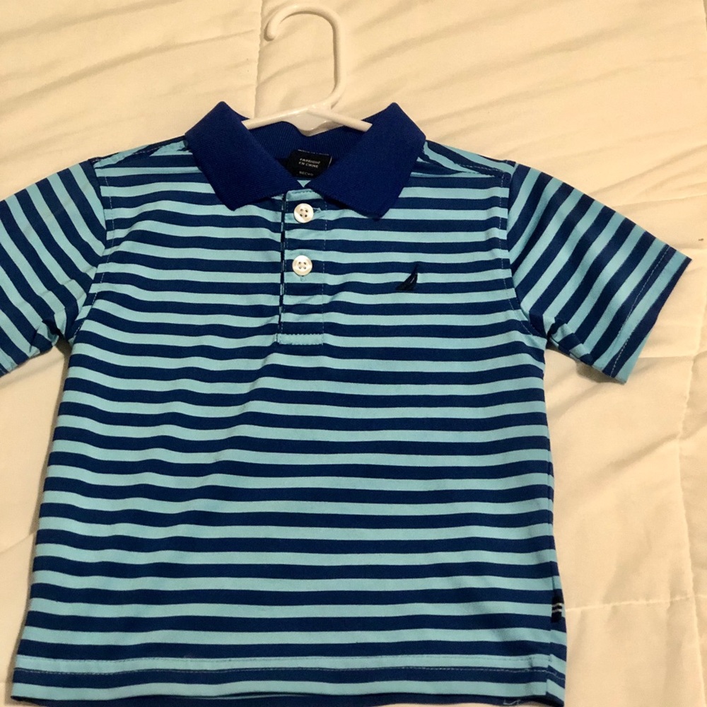 Baby boy Nautica Golf Polo Blue Stripes